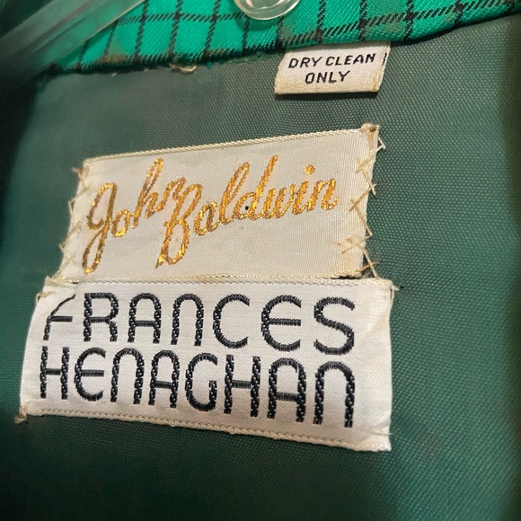 John Baldwin & Frances Henaghan Green Plaid Long Sleeve Dress - Picture 2 of 2